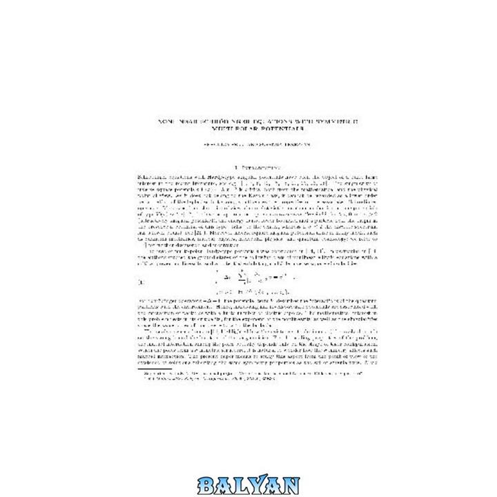 دانلود کتاب Nonlinear Schrödinger equations with symmetric multi-polar potentials